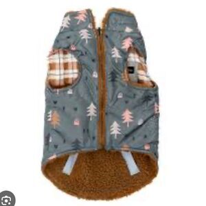 Lucy & Co Take A Hike Reversible Teddy Vest Large Nwt